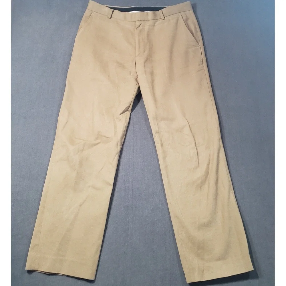 Banana Republic Dress Pants Mens 34/32 Tan Khaki Cotton Chino Straight Leg